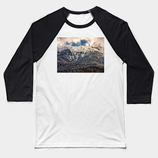 Mountains with snow in the sunset Baseball T-Shirt